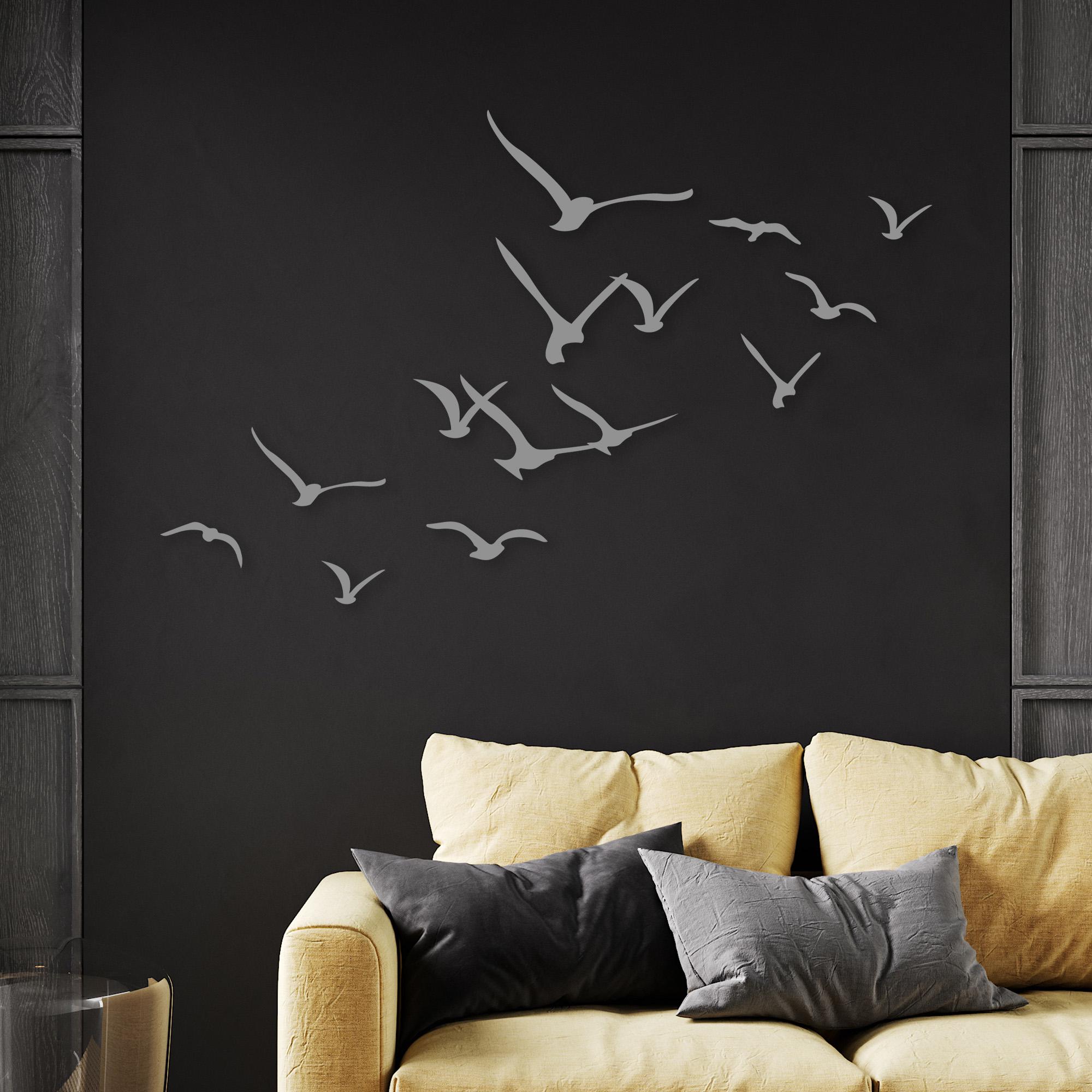 Flock of Birds Metal Wall Decor, Steel Bird Wall Decor, Boho Home Gift ...