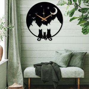 Floral Antique Metal Wall Clock | Metal Wall Art Decor