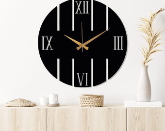 Minimalist Design Wall Clock, Modern Large Metal Wall Clock, Office Clock, Silent Clock for Wall, Unique Home Decor, Wanduhr, Horloge Murale