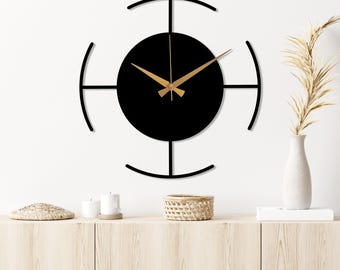 Modern Design Metal Wall Clock, Unique Minimalist Wall Clock, Wall Clock Art, Silent Wall Clock, Modern Home Decor CLock, Housewarming Gift