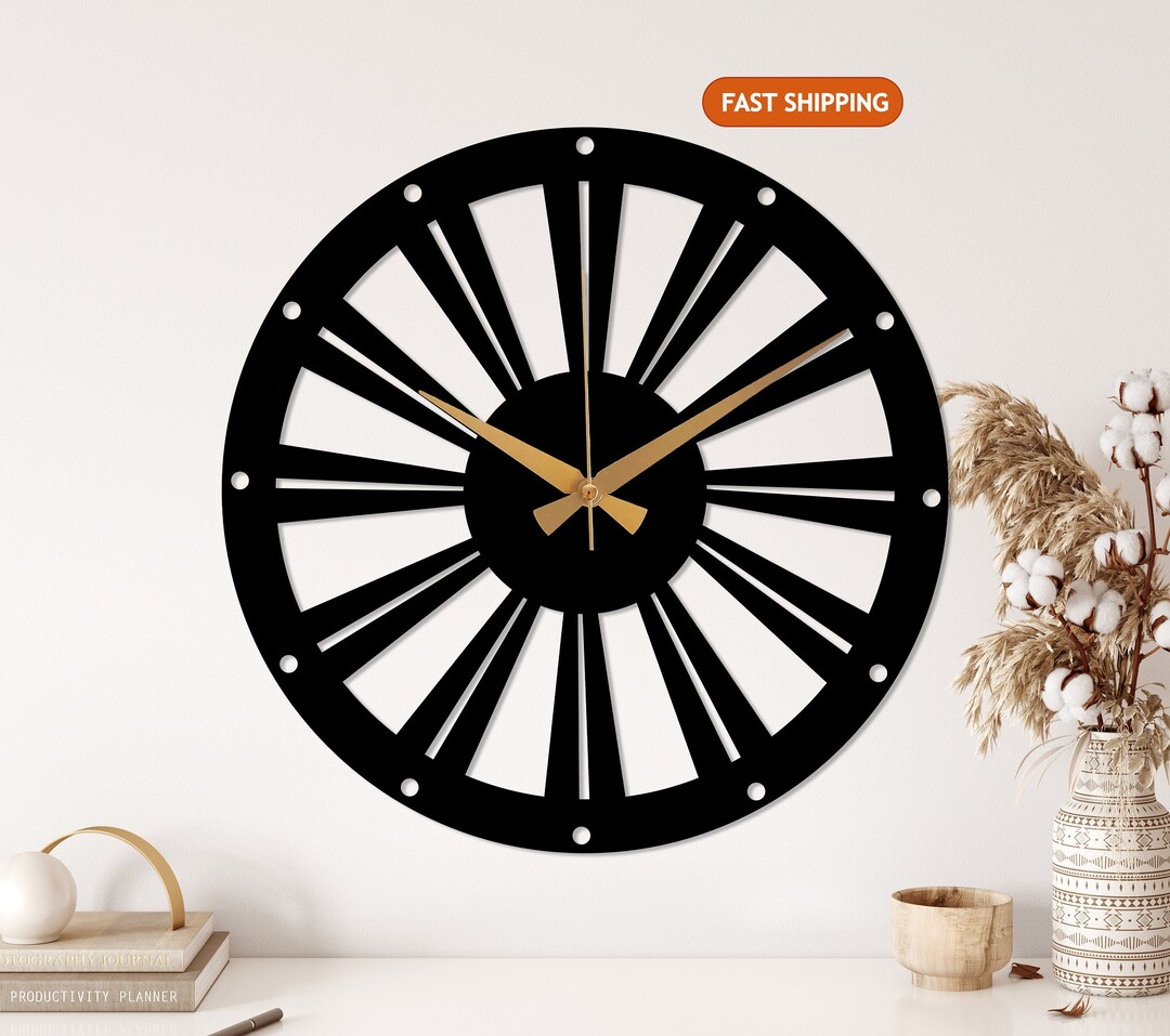 Modern Metal Wall Clock Art, Unique Design Wall Clock, Silent Wall