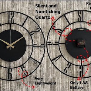 Industrial metal wall clock paired with warm-toned furniture
