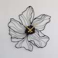 Ginkgo Flower Metal Wall Clock, Ginkgo Leaves Clock, Floral Design Wall Clock, Large Silent Wall Clock, Modern Clock, Leaf Design Wall Clock