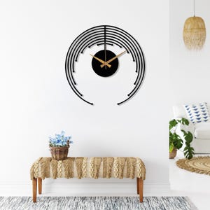 Minimalist Metal Wall Clock, Modern Silent Wall Clock, Unique Home Decor, Abstract Design Wall Clock, Wanduhr, Horloge Murale,Clock for Wall image 5