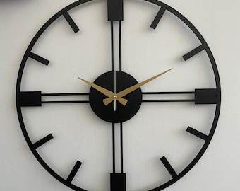 Minimalist Metal Large Wall Clock, Modern Silent Wall Clocks, Unique Design Clock Art, Home Decor, Wanduhr, Horloge Murale, Clocks for Wall