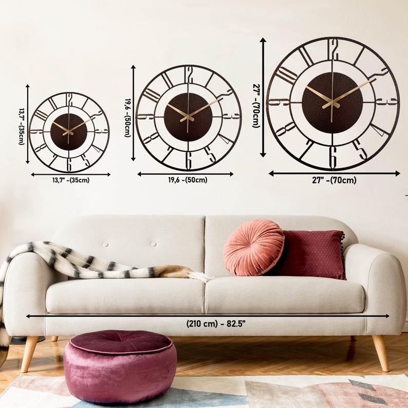 hammered bronze clock