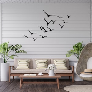 Flock of Birds Metal Wall Art, Steel Birds Wall Decor, Unique Home Decor,Birds Sign,Living Room Wall Art,Beach House Decor,Housewarming Gift image 6