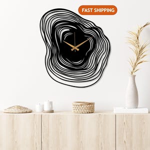 Metal Large Wall Clock, Modern Minimalist Oversize Wall Clock, Unique Design Silent Wall Clock, Home Decor Wall Art, Wanduhr, Horloge Murale