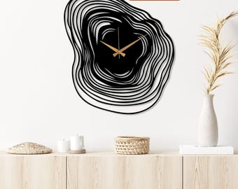 Metal Large Wall Clock, Modern Minimalist Oversize Wall Clock, Unique Design Silent Wall Clock, Home Decor Wall Art, Wanduhr, Horloge Murale