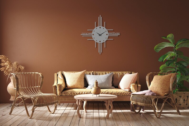 Minimalist Metal Wall Clock, Modern Wall Clock Art, Unique Design Wall ...