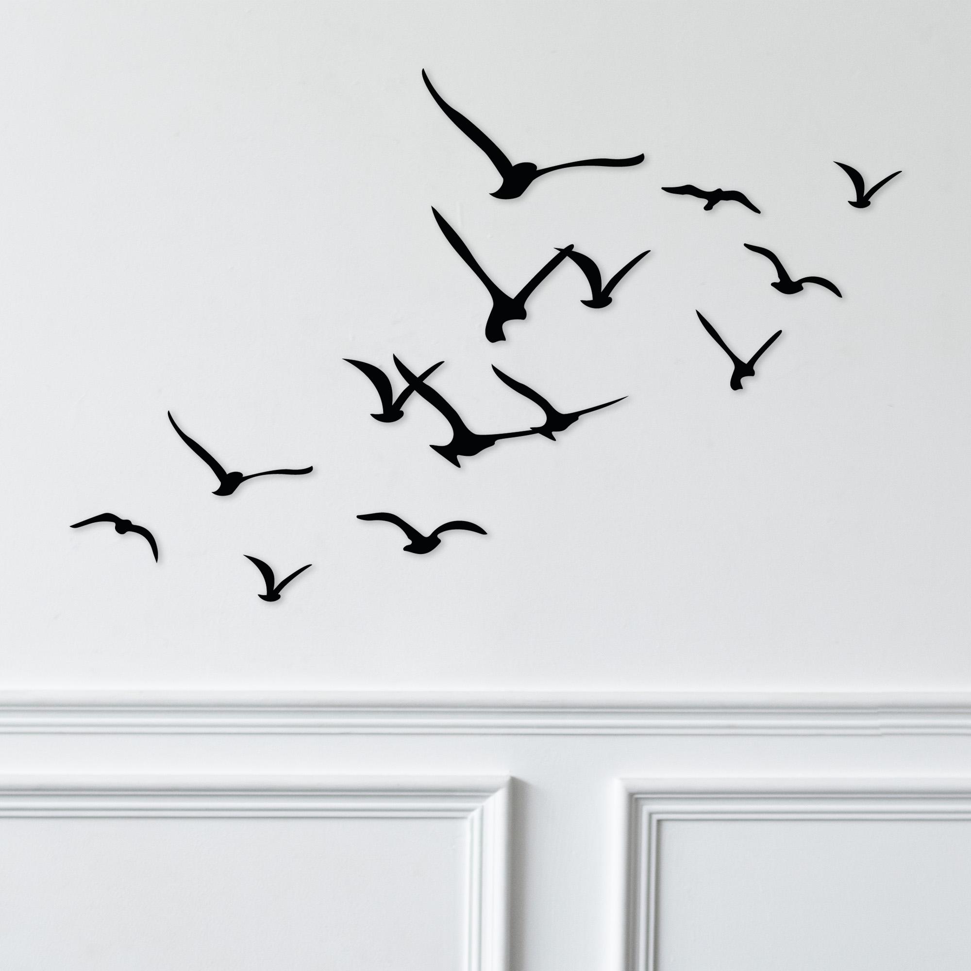 Flock of Birds Metal Wall Decor, Steel Bird Wall Decor, Boho Home Gift ...