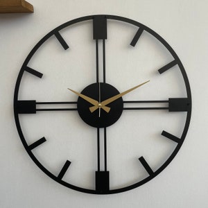 Minimalist Metal Large Wall Clock, Modern Silent Wall Clocks, Unique Design Clock Art, Home Decor, Wanduhr, Horloge Murale, Clocks for Wall