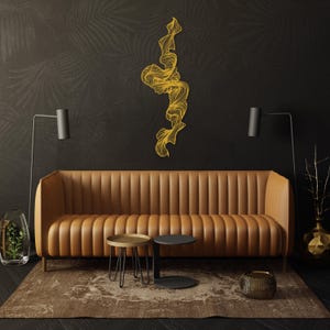 Abstract Metal Wall Art, Mid Century Modern Decor, Luxury Style Wall ...