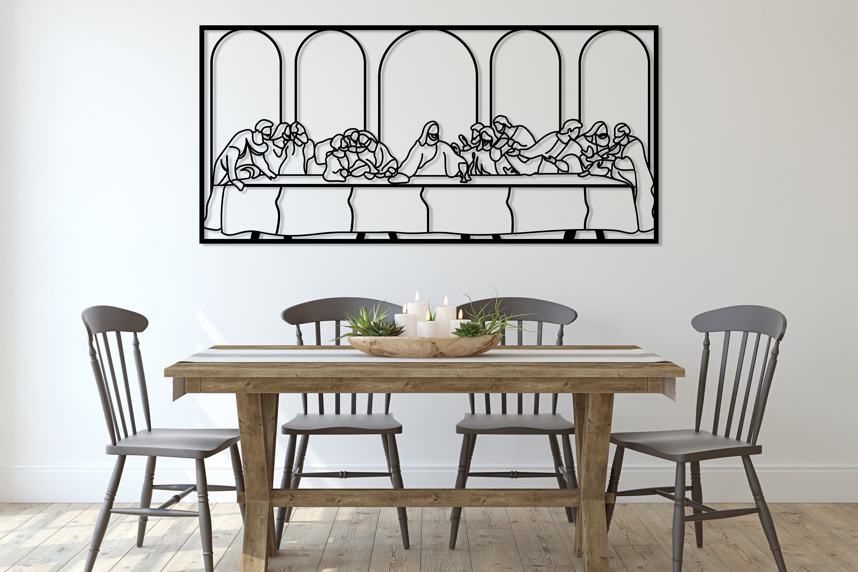 Last Supper Metal Wall Art Jesus Wall Art by Leonardo Da Etsy UK