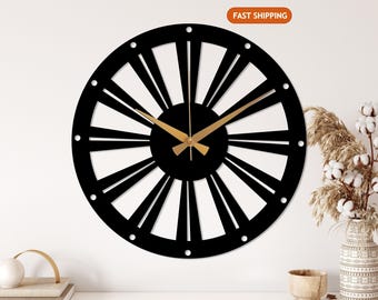 Modern Metal Wall Clock Art, Unique Design Wall Clock, Silent Wall Clock, Boho Style Clock, Mid Century Wall Clock, Clock for Wall, Wanduhr