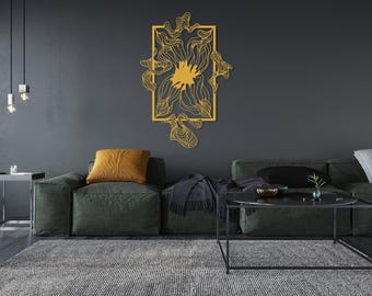 Modern Abstract Metal Wall Art, Modern Geometric Wall Decor, Abstract Decorative Wall Art, Unique Interior Home Decoration,Housewarming Gift