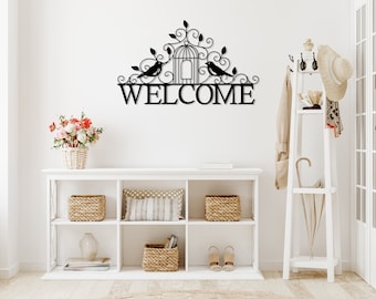 Cartello di benvenuto a casa, scritta in metallo da parete, cartello