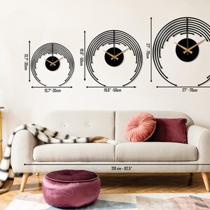 Minimalist Metal Wall Clock, Modern Silent Wall Clock, Unique Home Decor, Abstract Design Wall Clock, Wanduhr, Horloge Murale,Clock for Wall image 7