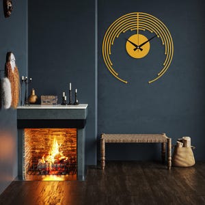 Minimalist Metal Wall Clock, Modern Silent Wall Clock, Unique Home Decor, Abstract Design Wall Clock, Wanduhr, Horloge Murale,Clock for Wall Gold