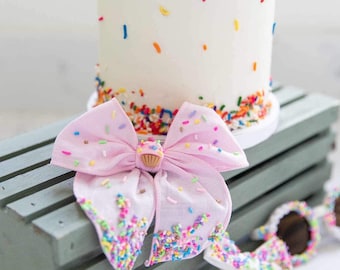 Sprinkle Birthday Bow: Party Hair Bows and Sunnies-sold separately
