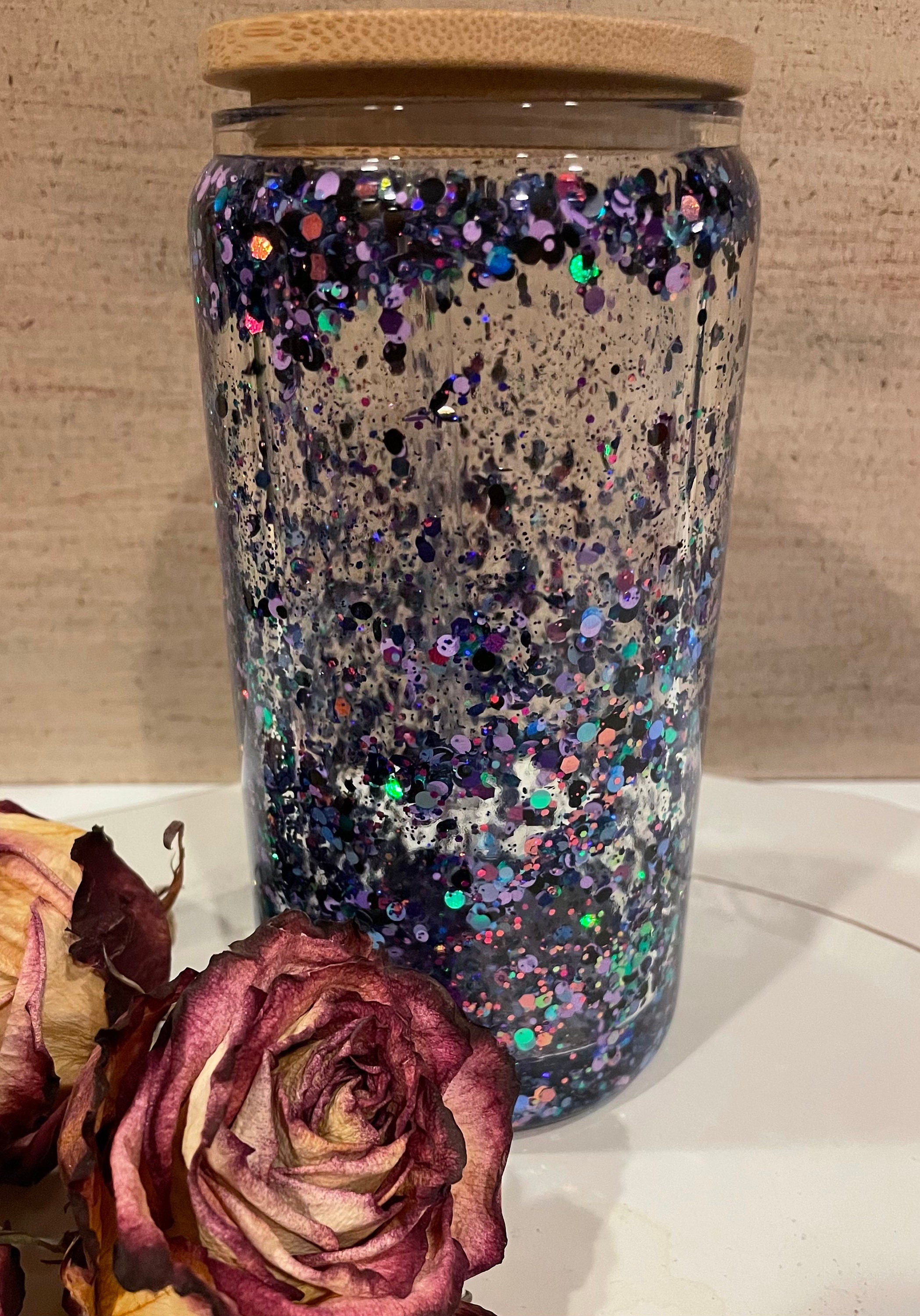 Prickly Purple Glitter Cup (16oz)