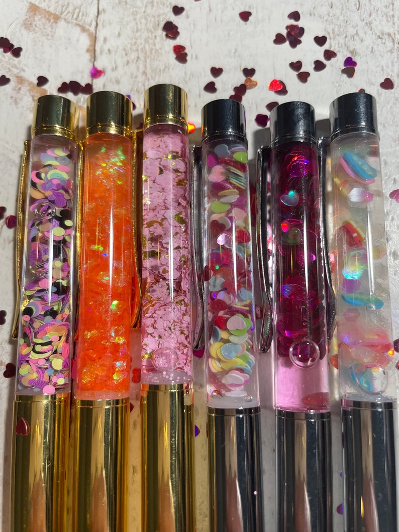 Floating Glitter Pens Etsy