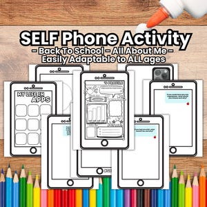 All About Me &#39;SELFphone&#39; Worksheet | Back to School Printable (PDF)