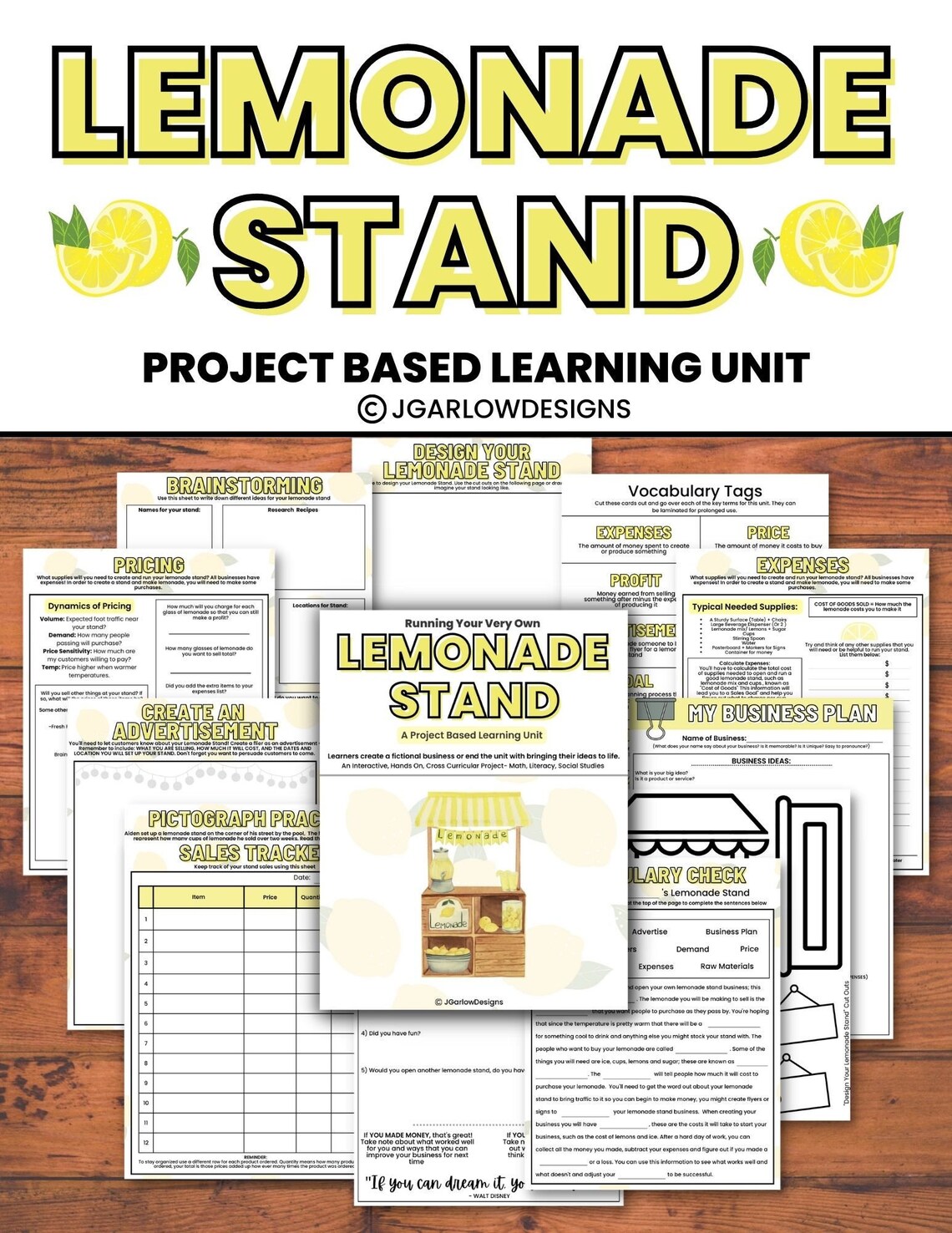 Lemonade Stand Project-based Learning Unit | Business Plan (PDF) - Etsy