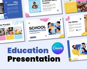28 Canva School Presentation Templates | Preschool, Kindergarten, Nursery & Teachers | Editable Slides for Classes and Online Courses