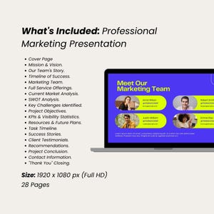 28 Canva Presentation Templates for Marketing Agency | Branding, Digital Strategy & Social Media | Editable Business Pitch Deck image 2