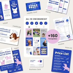 160+ Pet Care Canva Templates | Dog Grooming Marketing | Instagram Pet Sitter | Veterinary Social Media | Pet Hotel Bundle | Dog Walker