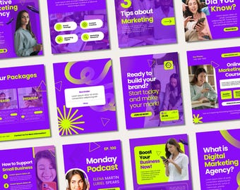 101 Canva Templates for Digital Marketing | Social Media, Branding & Strategy | Instagram for Coaches, Agencies and Small Businesses