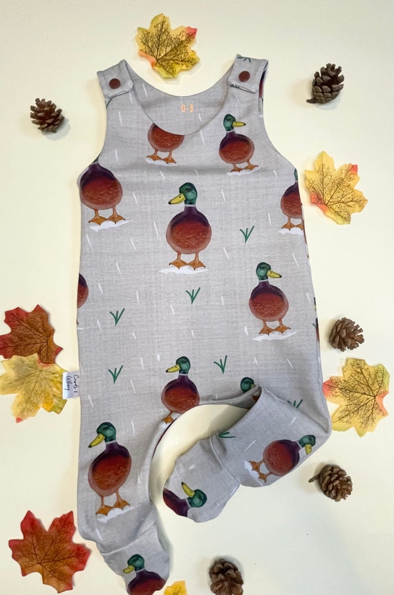 Mallard ducks organic cotton Baby  romper