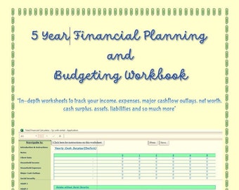 5 year Budget Planner Tool / Finance Tracking Excel Sheet/Spreadsheet