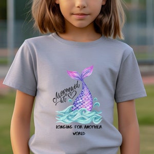 Mermaid Shirt, Kid Ocean Tee, Mermaid Life Under the Sea Tshirt, Mermaid at Heart Tee for Toddler Preschool, Summer Shirt Beach Life T-Shirt