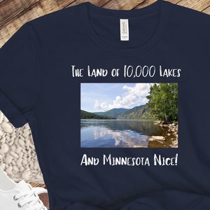 Minnesota Nice T-Shirt, Land of 10,000 Lakes Camping Tee