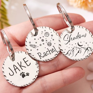Dog Tag Dog Collar Personalized Pet Tag Name ID Tag for Dogs,Custom Cat Collar Tag Cat ID Tag Dog ID Tag Dog Name Tag Engraved Pet Tag Gift