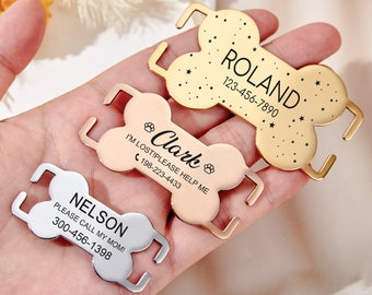 Dog Tag,Silent Dog Tag,Dog Tags For Dogs Personalized,Silent Dog Name Tags,Slide On Pet Id Tag,Dog Id Tag,Cat Tag Silent,Slide on Dog Tag