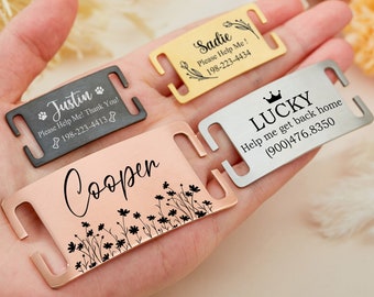 Dog Tag,Slide On Dog Tag Personalized,Silent Dog Tag for Dogs,Dog Name Tag,Pet Id Tag,Dog Tags For Dogs Personalized,Slide On Pet Collar Tag