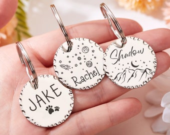 Dog Tag Dog Collar Personalized Pet Tag Name ID Tag for Dogs,Custom Cat Collar Tag Cat ID Tag Dog ID Tag Dog Name Tag Engraved Pet Tag Gift