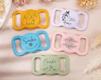 Personalized Air Tag Holder for Dog Collar,Air Tag Holder,Silicone AirTag Case With Name,Engraved Airtag Holder,Dog Gifts,Apple Tracker Case