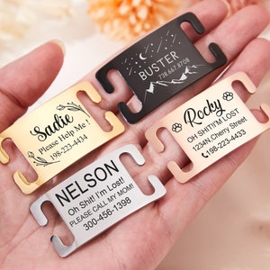 Silent Dog Tag,Slide on Dog Tag for Dogs Personalize Dog ID Tag,Custom Dog Tag,Slide On Pet Collar Tag,Quiet Pet ID Tag,Dog Name Tag,Cat Tag