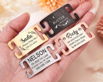 Etiqueta de perro silenciosa, etiqueta de perro deslizante para perros Personalizar etiqueta de identificación de perro, etiqueta de perro personalizada, etiqueta de collar de mascota deslizante, etiqueta de identificación de mascota silenciosa, etiqueta de nombre de perro, etiqueta de gato