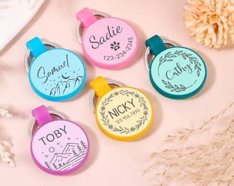 Custom Dog Tags,Personalized Dog ID Tags,Silicone Dog Tag,Silent Dog Tag,Dog Tags for Dogs,Engraved Silicone Dog Tag,Soundless Cat&Dog Tag