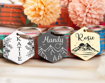 Dog Tag,Dog ID Tag,Dog Name Tag Custom Dog Tag,Engraved Dog Tag,Dog Tag Personalized,Black Dog Tag Personalized for Dogs,Hexagon Dog Tag