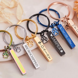 Haustier Hundemarke personalisiert, Hundemarke für Hunde, individuelle Hundemarke, gravierte Haustier ID-Tag, Welpe Tag, Bar Dog Name Tag für Hunde Geschenke, Bar Dog Tag, Katzenmarke