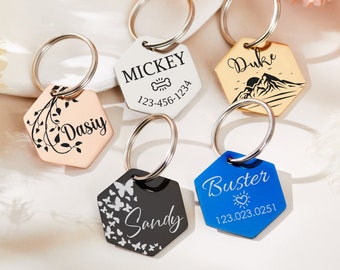Dog Tag Dog Collar Tag Personalized Cat Tag Custom Cat Collar Tag Cat ID Tag Dog ID Tag Dog Name Tag Engraved Pet Tag Cat Name Tag Dog Gifts