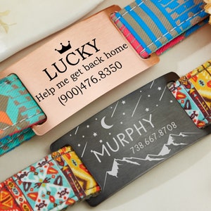 Médaille d'identité silencieuse personnalisée, médaille à enfiler, médaille d'identité pour chien, plaque nominative pour chien personnalisée, médaille d'identification pour animal de compagnie gravée, collier pour médaille pour chien, médaille pour chat, médaille pour chiot