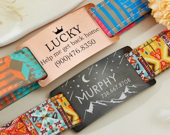 Placa de identificación silenciosa personalizada, placa de identificación deslizable, placas de identificación para perros, placa de identificación personalizada, placa de identificación grabada, placa de identificación para perro, placa de identificación para gato, placa de identificación para cachorro.