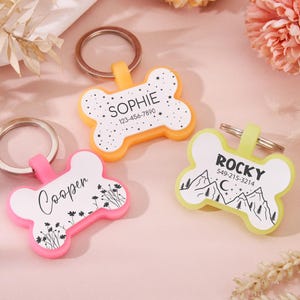 Leuke hondenpenning gepersonaliseerde hondenpenning voor hond,aangepaste dogtags bot,naamtags,hondenhalsbandtag,puppy dog tag,aangepast siliconen huisdier-ID-tag,kattentag
